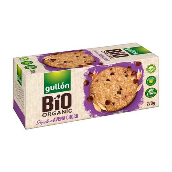 GULLÓN Galleta con avena y chips de chocolate ecológica GULLÓN BIO ORGANIC270 g. - 0.27 kg - Imagen del producto en Findit
