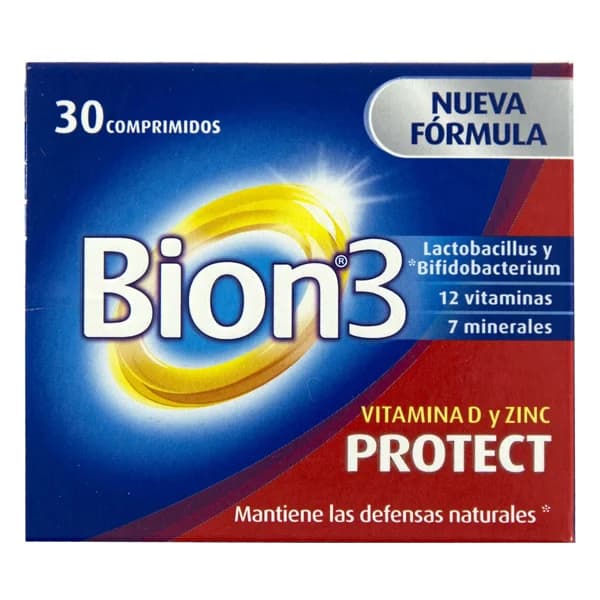BION 3 Complemento alimenticio que ayuda a mantener las defensas naturales del organismo BION 3 Protect 30 uds. - 1 ud - Imagen del producto en Findit