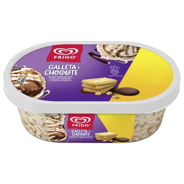 FRIGO Tarrina de helado de galleta con salsa de chocolate y trozos de galleta 900 ml. - 0.9 l - Imagen del producto en Findit