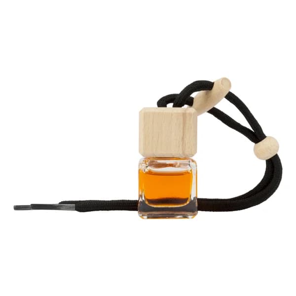 Ambientador coche en frasco colgante decorativo naranja, cordón negro. - 1 ud - Imagen del producto en Findit
