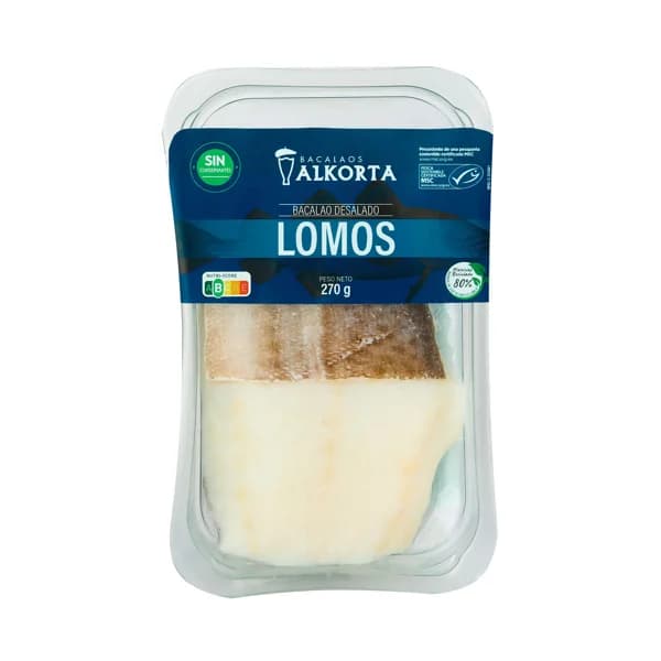 Lomo bacalao desalado 2x135 gr. - 0.27 kg - Imagen del producto en Findit