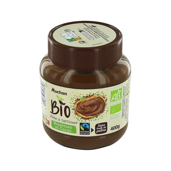 ALCAMPO ECOLÓGICO Crema de cacao y avellanas ecológica, sin aceite de palma 400 g. - 0.4 kg - Imagen del producto en Findit