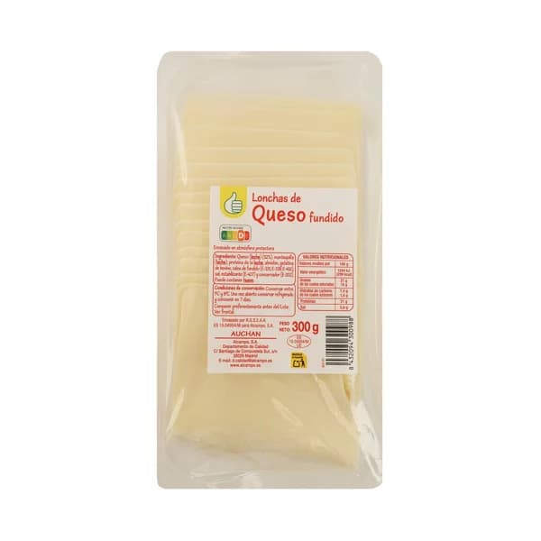 PRODUCTO ECONÓMICO ALCAMPO Queso madurado y pasteurizado de vaca cortado en lonchas 300 g. - 0.3 kg - Imagen del producto en Findit