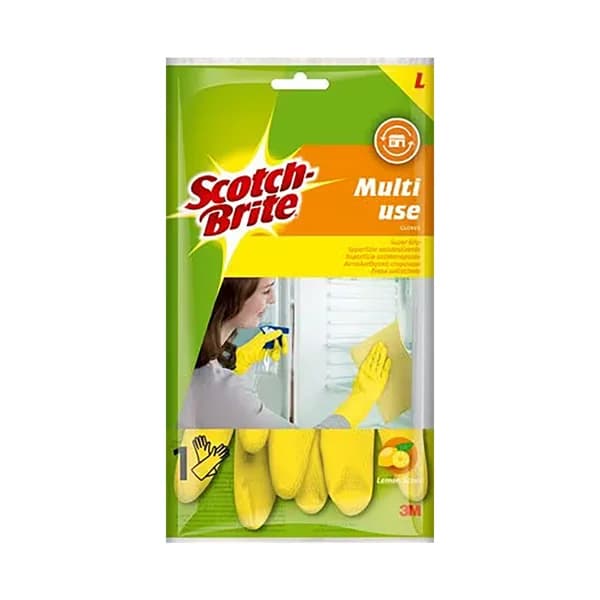 SCOTCH-BRITE Guantes multiusos, esencia limón talla grande SCOTCH-BRITE - 1 ud - Imagen del producto en Findit