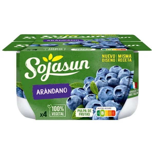 SOJASUN Especialidad de soja con pulpa de arándanos  4 x 100 g. - 0.4 kg - Imagen del producto en Findit