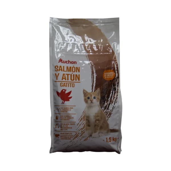 PRODUCTO ALCAMPO Alimento completo para gatitos a base de salmón y atún 1.5 kg. - 1.5 kg - Imagen del producto en Findit