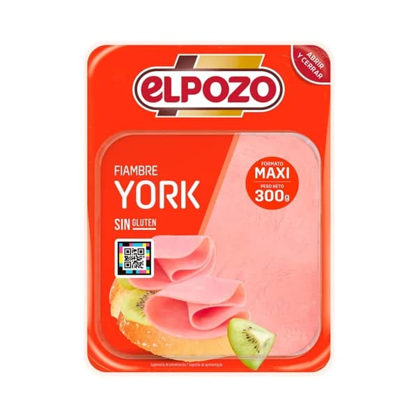 EL POZO Fiambre York en lonchas especiales para sándwich, sin gluten 300 g. - 0.3 kg - Imagen del producto en Findit
