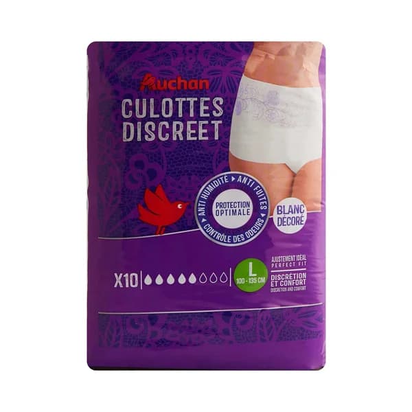PRODUCTO ALCAMPO Pants (bragas) de incontiencia blancas, ultra absorbentes talla L (100 - 135 cm) 10 uds. - 1 ud - Imagen del producto en Findit