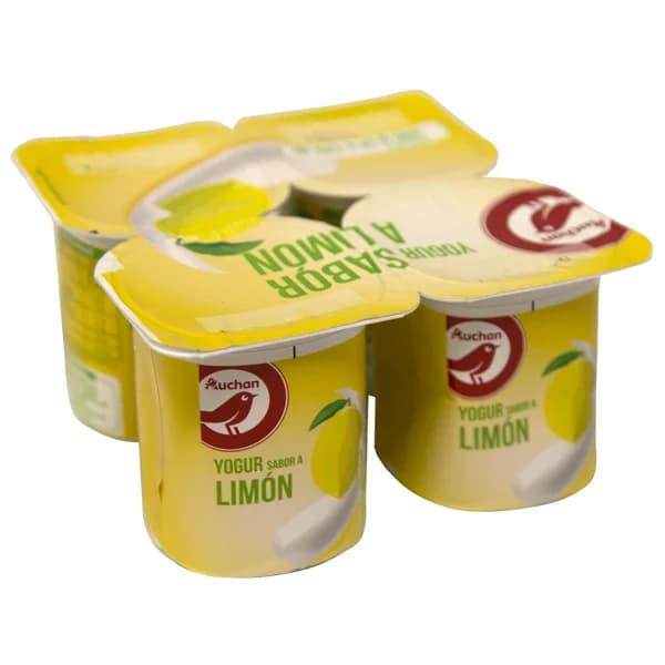 AUCHAN Yogur con sabor a limón 4 x 125 g. Producto Alcampo - 0.5 kg - Imagen del producto en Findit