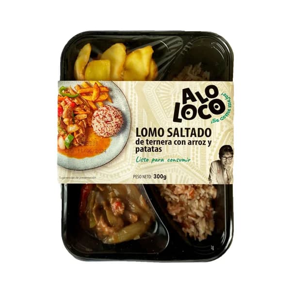 ALOLOCO Plato de menú de lomo saltado con arroz y patatas 300 g. - 0.3 kg - Imagen del producto en Findit