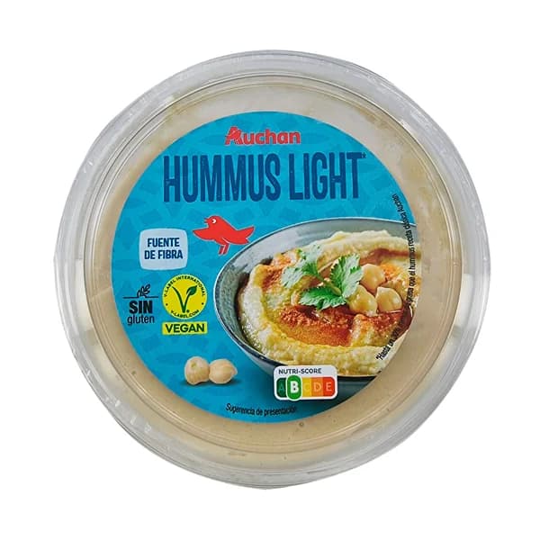AUCHAN Hummus (crema de garbanzos) light 240 g Producto Alcampo. - 0.24 kg - Imagen del producto en Findit