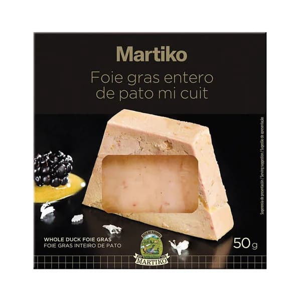 MARTIKO Foie gras de pato entero "Mi cuit" 50 g. - 0.05 kg - Imagen del producto en Findit