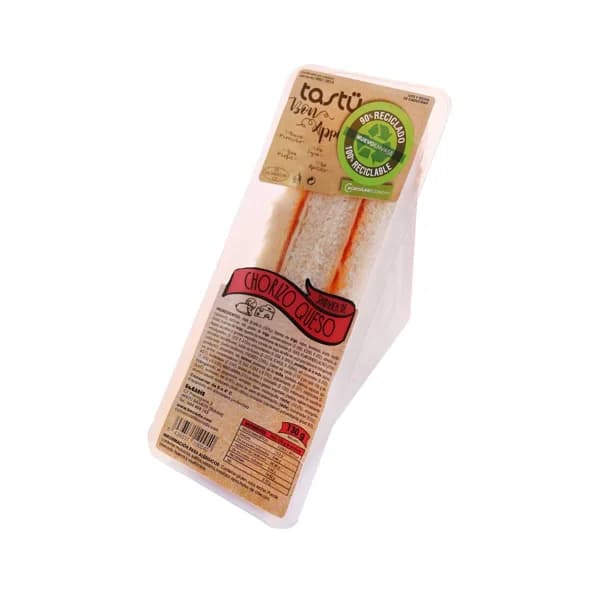 TASTÜ Sandwich de pan blanco con chorizo y queso TARTÜ Bon appétit 130 g. - 0.13 kg - Imagen del producto en Findit