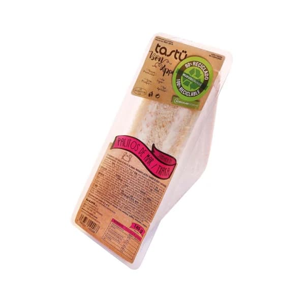TASTÜ Sandwich de pan blanco con salsa de palito de surimi, fiambre de cerdo y mayonesa TASTÜ Bon appétit 145 g. - 0.15 kg - Imagen del producto en Findit