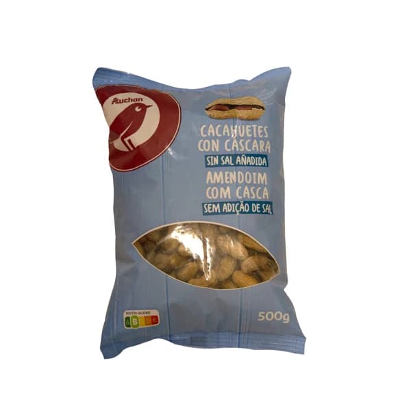 PRODUCTO ALCAMPO Cacahuetes con cáscara tostados sin sal añadida PRODUCTO ALCAMPO 500 g. - 0.5 kg - Imagen del producto en Findit
