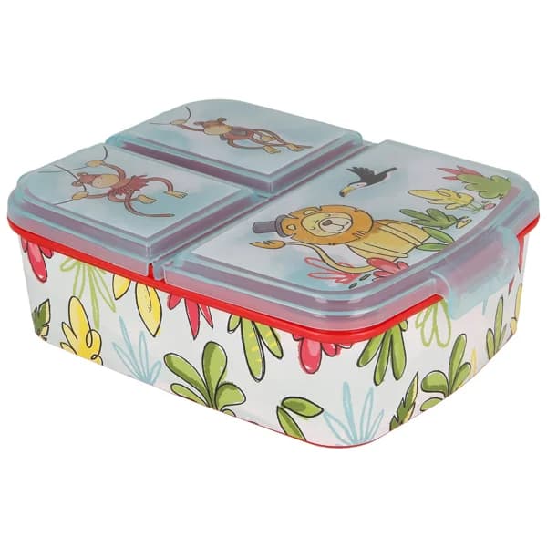 Sandwichera infantil múltiple con 3 compartimentos, diseño animales, STOR. - 1 ud - Imagen del producto en Findit