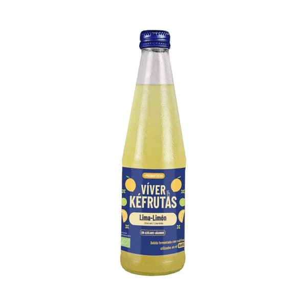 VIVER Kéfrutas Bebida ecológica fermentada con probióticos y sabor a lima-limón 330 ml. - 0.33 l - Imagen del producto en Findit