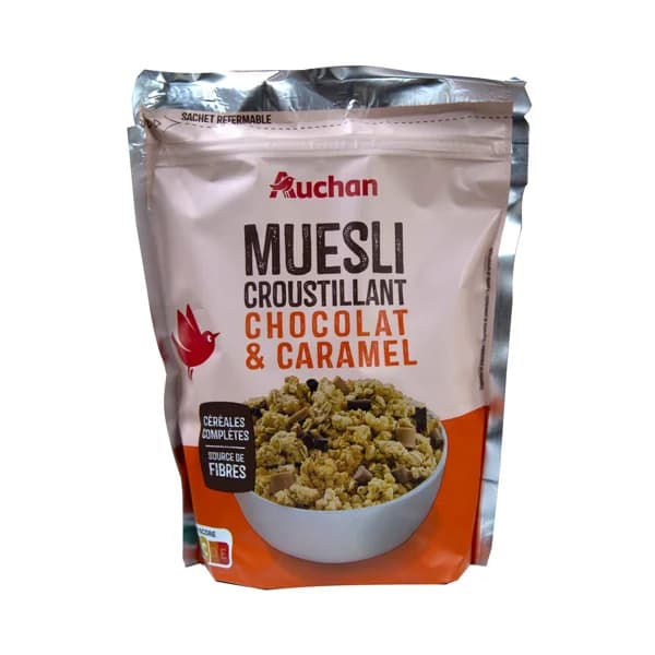 PRODUCTO ALCAMPO Cereales crujientes (avena y arroz) con chocolate y sabor a caramelo 450 g. - 0.45 kg - Imagen del producto en Findit