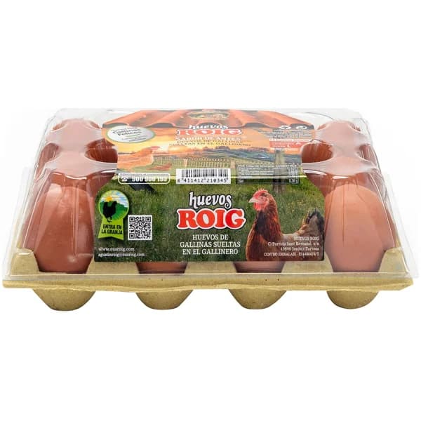 ROIG Huevos de gallinas en jaulas acondicionadas clase L y cat. A  12 uds - 1 ud - Imagen del producto en Findit