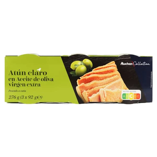 PRODUCTO ALCAMPO Collection Atún claro, en aceite de oliva virgen extra 3 x 92 g. - 0.2 kg - Imagen del producto en Findit