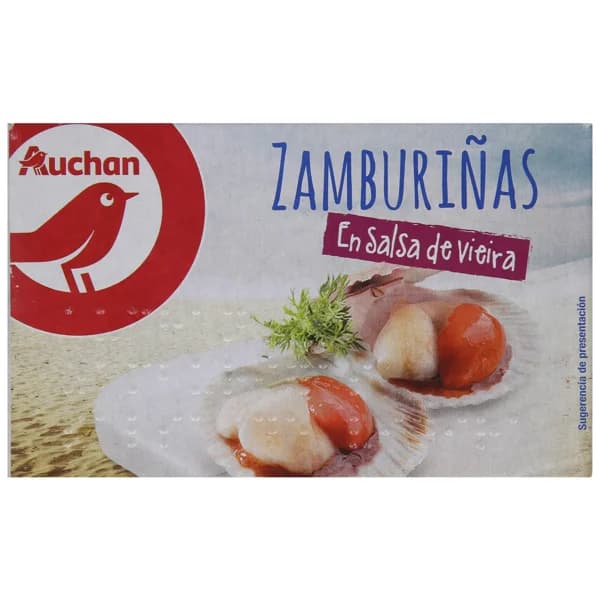 PRODUCTO ALCAMPO Zamburiñas en salsa de vieira 113 g. - 0.06 kg - Imagen del producto en Findit
