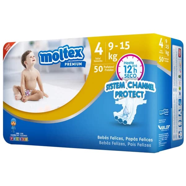 MOLTEX Premium Pañales talla 4  (9 a 15 kg) 50 uds. - 1 ud - Imagen del producto en Findit