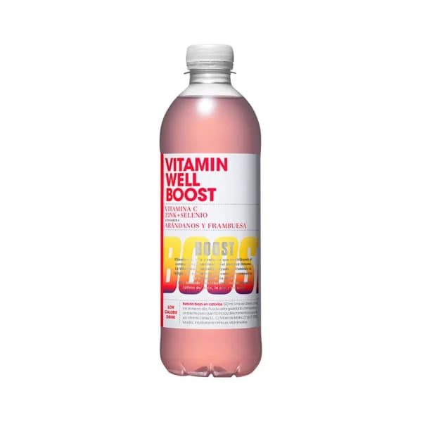VITAMIN WELL Bebida refrescante de arándanos y frambuesa con vitaminas WELL BOOST 50 cl - 0.5 l - Imagen del producto en Findit
