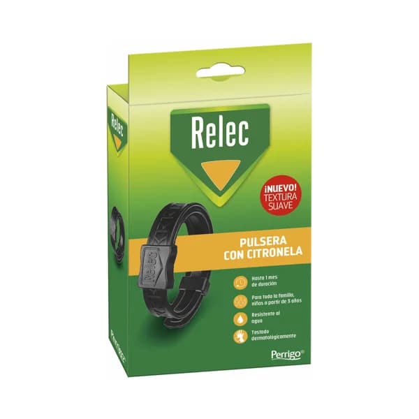 RELEC Pulsera para mosquitos con aroma natural de citronela apta para toda la familia RELEC. - 1 ud - Imagen del producto en Findit