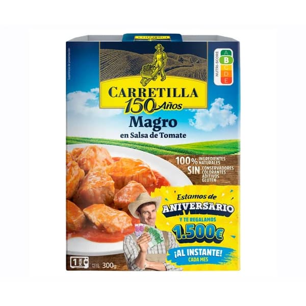 CARRETILLA Magro en salsa de tomate 300 g. - 0.3 kg - Imagen del producto en Findit