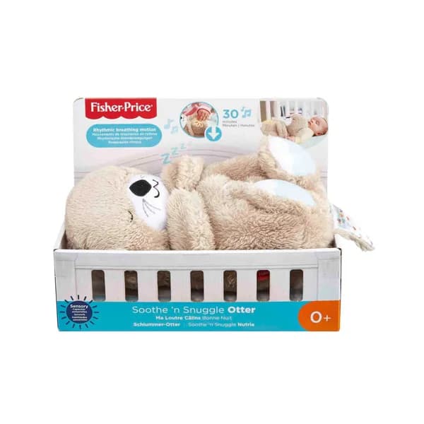 FISHER PRICE Nutria Hora de Dormir - Peluche Musical - Con Movimiento, Sonidos y Luces Relajantes - Regalo para Bebés de 0+ Meses (FXC66) - 1 ud - Imagen del producto en Findit