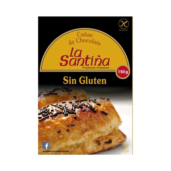 LA SANTIÑA Cañas de chocolate congeladas, elaboradas sin gluten LA SANTIÑA 150 g. - 0.15 kg - Imagen del producto en Findit