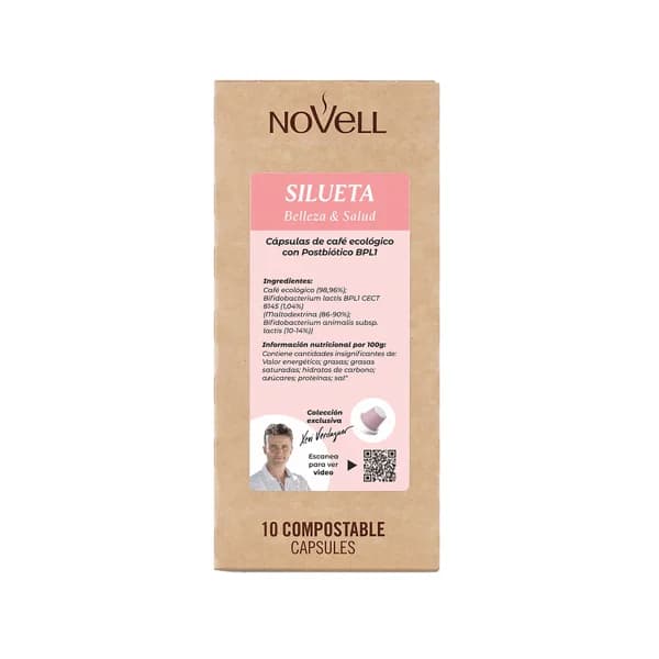NOVELL Silueta Café en cápsulas ecológico  con prostbióticos 10 uds - 1 ud - Imagen del producto en Findit