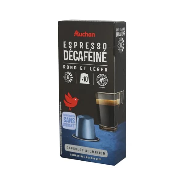 PRODUCTO ALCAMPO Café en cápsulas Espresso descafeinado I6, 10 uds. - 0.05 kg - Imagen del producto en Findit