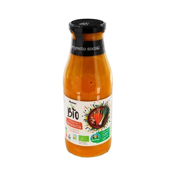 ALCAMPO CULTIVAMOS LO BUENO ECOLÓGICO Bio Crema de zanahoria con puerro y jengibre de origen ecológicos bote 500 ml. - 0.5 l - Imagen del producto en Findit