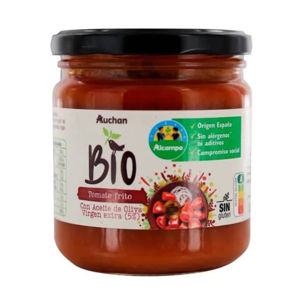 ALCAMPO CULTIVAMOS LO BUENO ECOLÓGICO  Tomate frito de temporada ecológico  340 g. - 0.33 kg - Imagen del producto en Findit