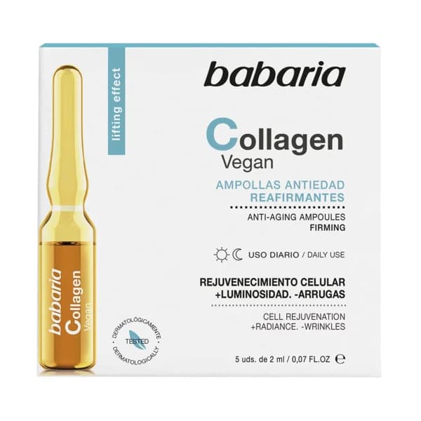 BABARIA Collagen vegan Ampollas reafirmantes y antiedad de uso diario 5 x 2 ml. - 1 ud - Imagen del producto en Findit