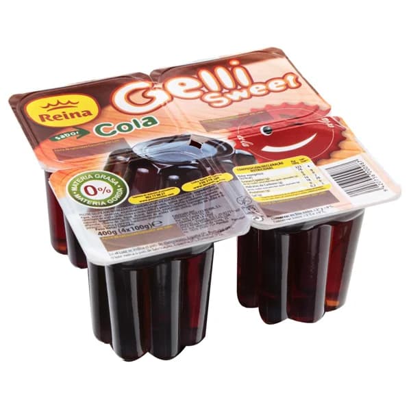 REINA Gelatina con sabor cola y 0% materia grasa REINA 4 x 100 g. - 0.4 kg - Imagen del producto en Findit