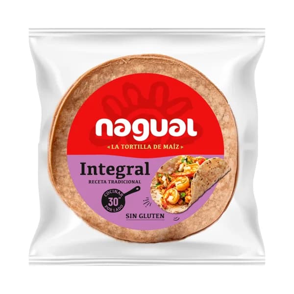 NAGUAL Tortillas de maíz integral (receta tradicional) sin gluten 8 uds. 200 g. - 0.2 kg - Imagen del producto en Findit