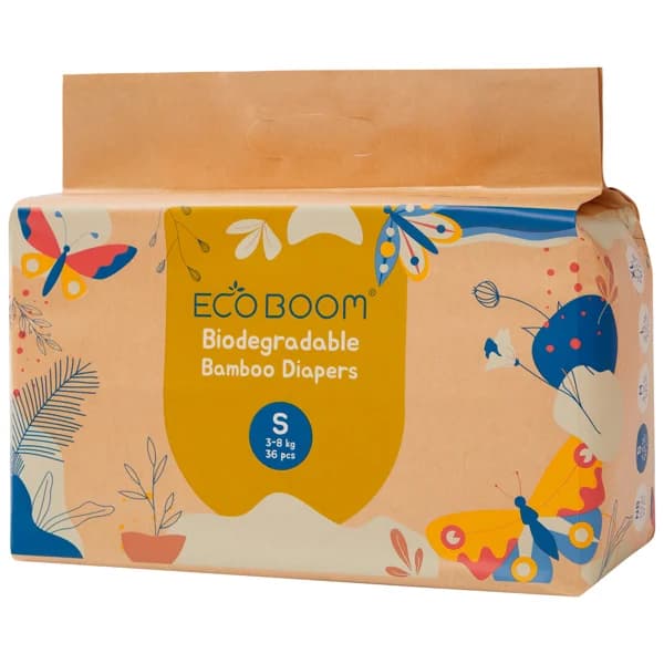ECO BOOM Pañales biodegradables talla S (3-8 kg)  36 uds. - 1 ud - Imagen del producto en Findit