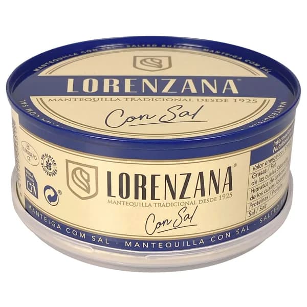 LORENZANA Lata de mantequilla tradicional con sal LORENZANA 250 g. - 0.25 kg - Imagen del producto en Findit