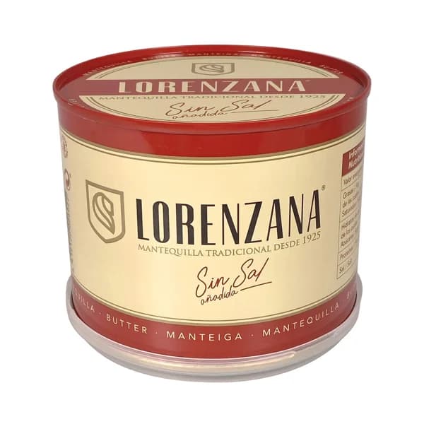 LORENZANA Lata de mantequilla tradicional sin sal añadida LORENZANA 500 g. - 0.5 kg - Imagen del producto en Findit