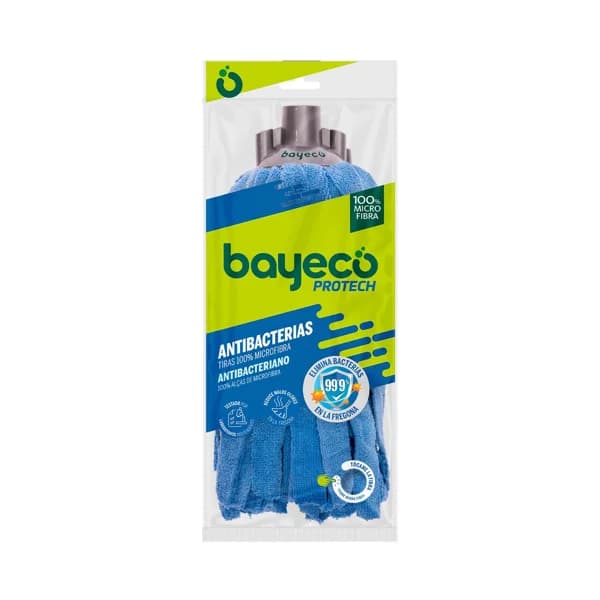 BAYECO Protech Recambio fregona con tiras de microfibra 100% y acción antibacterias. - 1 ud - Imagen del producto en Findit
