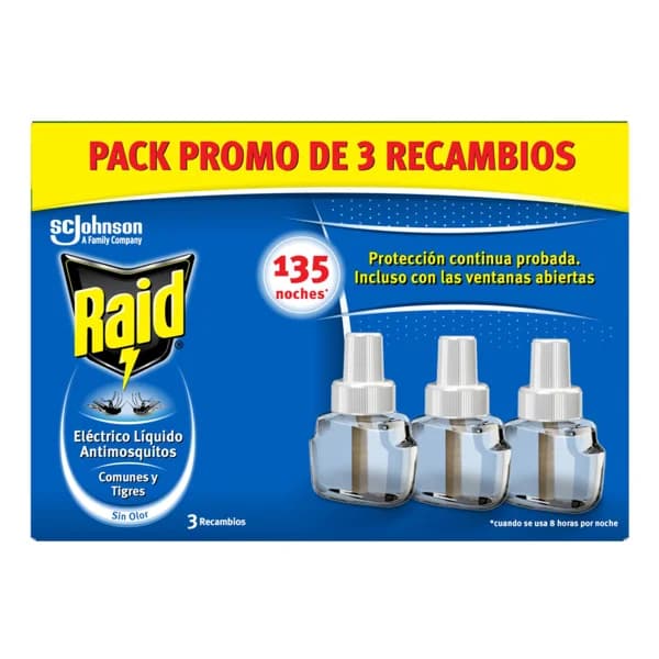 RAID Recambio eléctrico RAID 135 noches 3 uds. - 1 ud - Imagen del producto en Findit
