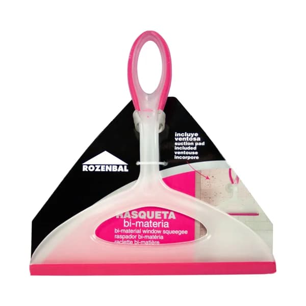 ROZENBAL Rasqueta bi-materia, especial baño, con ventosa. - 1 ud - Imagen del producto en Findit