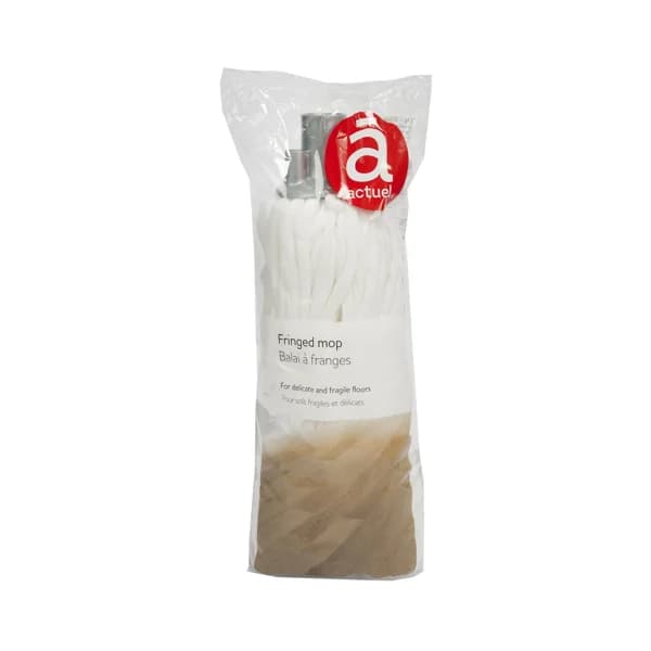 ACTUEL Fregona de microfibra blanca, para suelos delicados. - 1 ud - Imagen del producto en Findit
