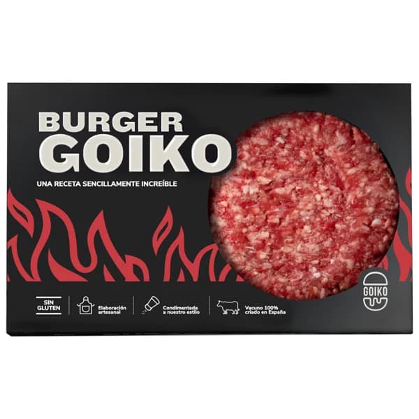 GOIKO Burger meat de vacuno 100% criado en España 2 x 180 g. - 0.36 kg - Imagen del producto en Findit