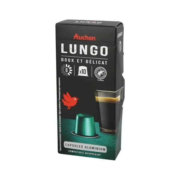 PRODUCTO ALCAMPO Café en cápsulas Lungo I6, 10 uds. . - 0.05 kg - Imagen del producto en Findit