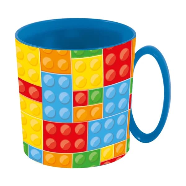 Taza infantil apta para microondas de 0,35 litros de capacidad, diseño Bricks STOR. - 1 ud - Imagen del producto en Findit