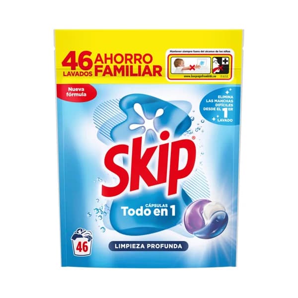 SKIP Active Clean Detergente en cápsulas 46 uds. - 1 ud - Imagen del producto en Findit