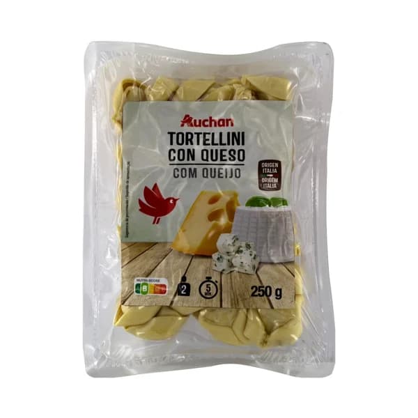 PRODUCTO ALCAMPO Tortellini de pasta al huevo con queso 250 g. - 0.25 kg - Imagen del producto en Findit